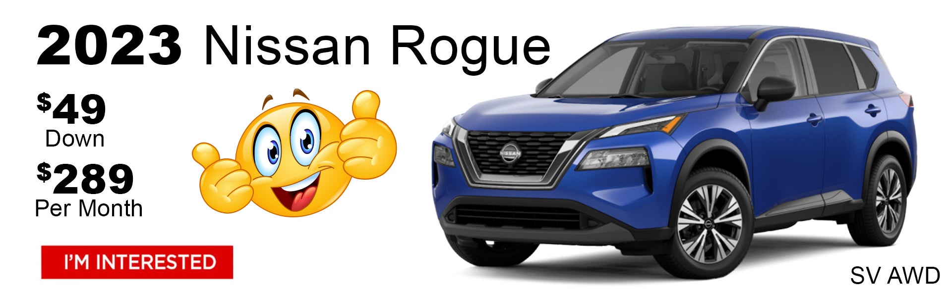 New Nissan Rogue $49 Dealer Special