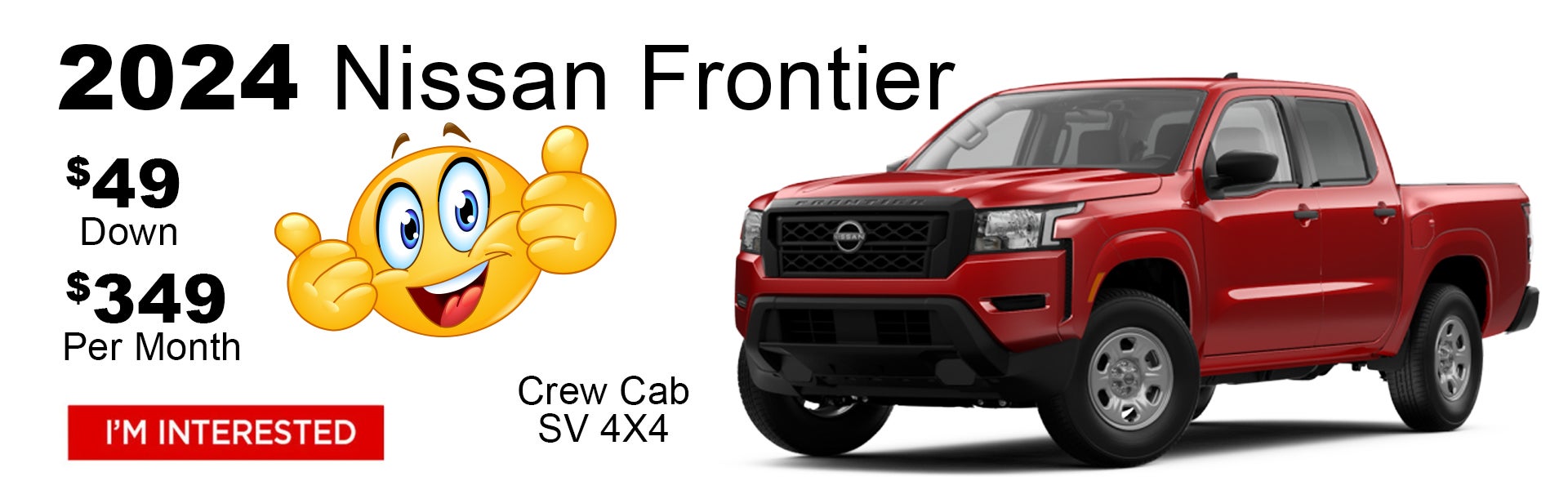 New Nissan Frontier $49 Dealer Special