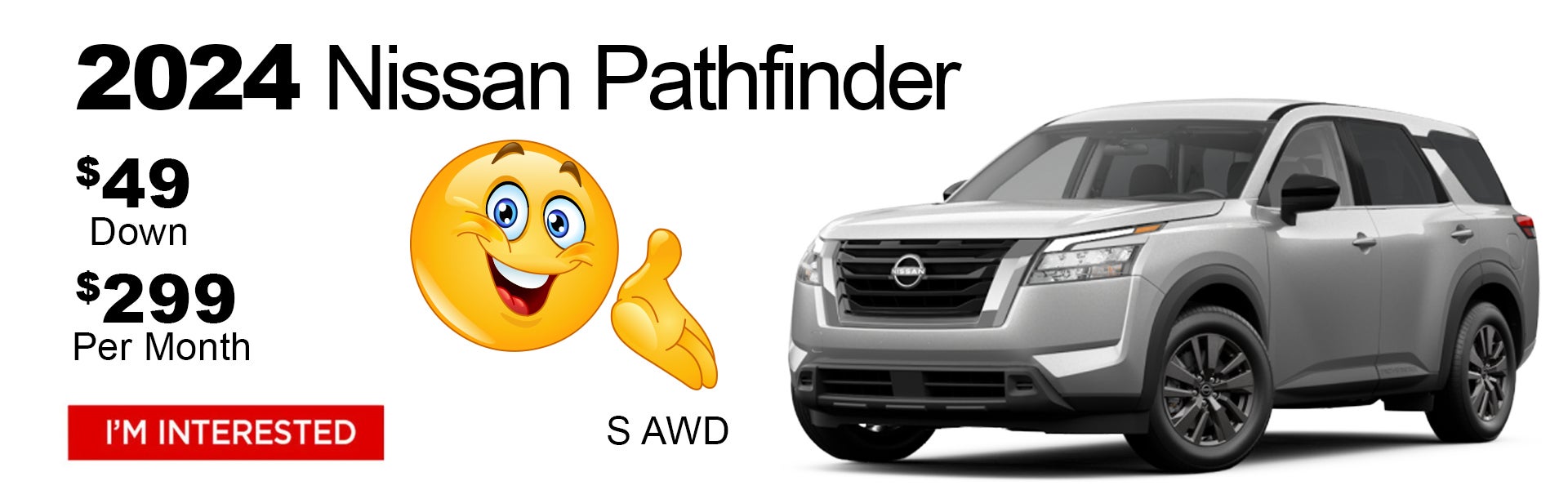 New Nissan Pathfinder $49 Dealer Special